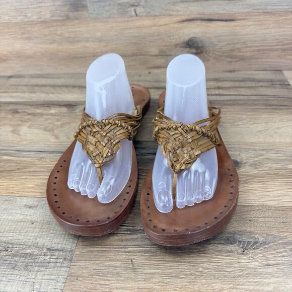 Frye Boots Chelsea Thong Brown Sandals Size 8M Slip On - Picture 2 of 8